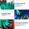 Pair Garden Gloves with Fingertips Claws Protective Working Gloves for Planting Digging Weeding