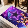 Neon Stars Dance Party Carpet Suitable for Game Room Bedrooms Kitchen Hallway Antislip Carpet Decorate Offices