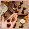 2025 Trend 15 Stück Miniatur Holz Eichel Anhänger Abnehmbarer Holz Eichel Anhänger 3 Farben Geformte Holz Eichel Nuss Box Für Schmuckherstellung