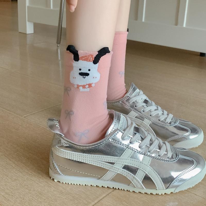 Funny Socks Animals Cartoon Dog Print Japanese Kawaii Cute Socks Women Korean Style Casual Harajuku Streetwear Middle Tube Socks