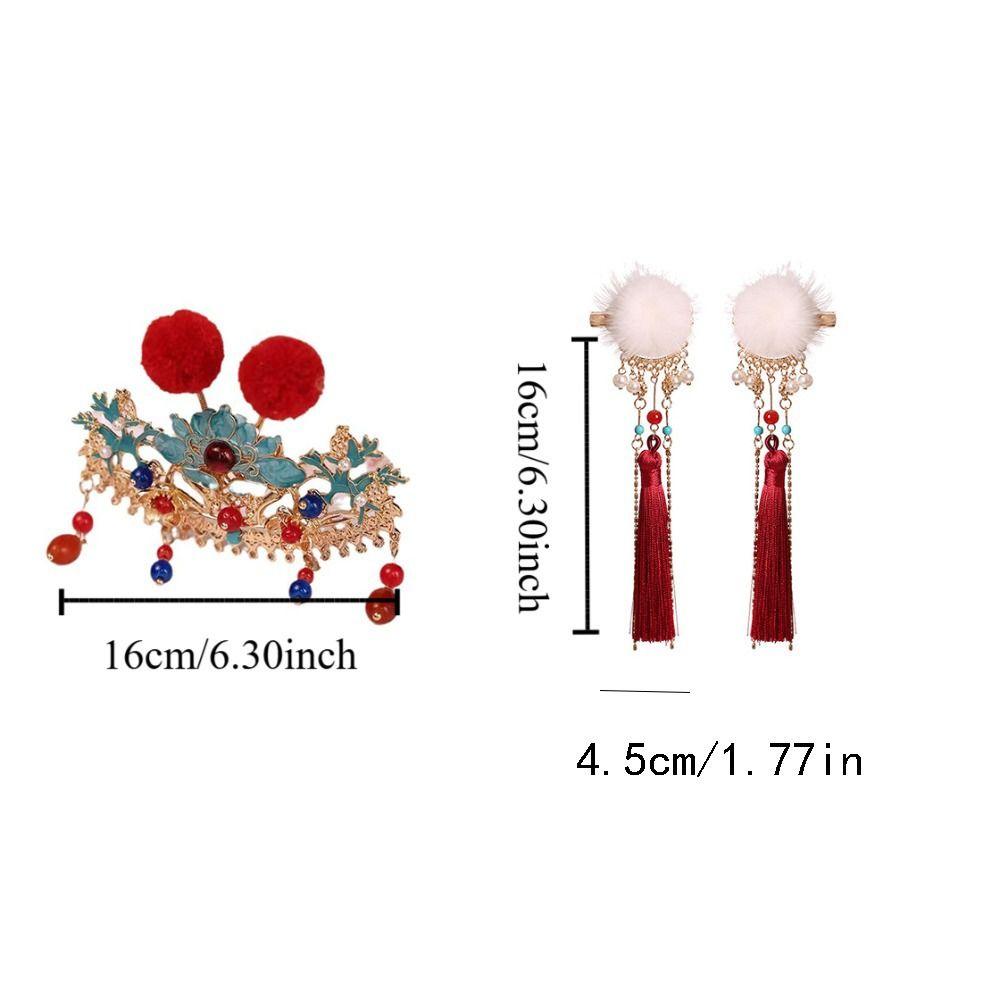 Pearl Ancient Hair Stick Chinese Style New Year Headdress Retro Tang Dynasty Hairpin  Jewelry