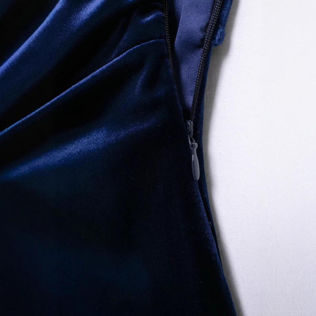 2024 Winter Women's Fashion: Sexy Halter Neck Tencel Velvet Camisole