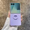 Matte Farbe Fingerringhalter Hülle Für Samsung Galaxy Z Flip 7 6 5 Schutz PC Hartschale Galaxy Z Flip 7 FE 7FE Rückseite