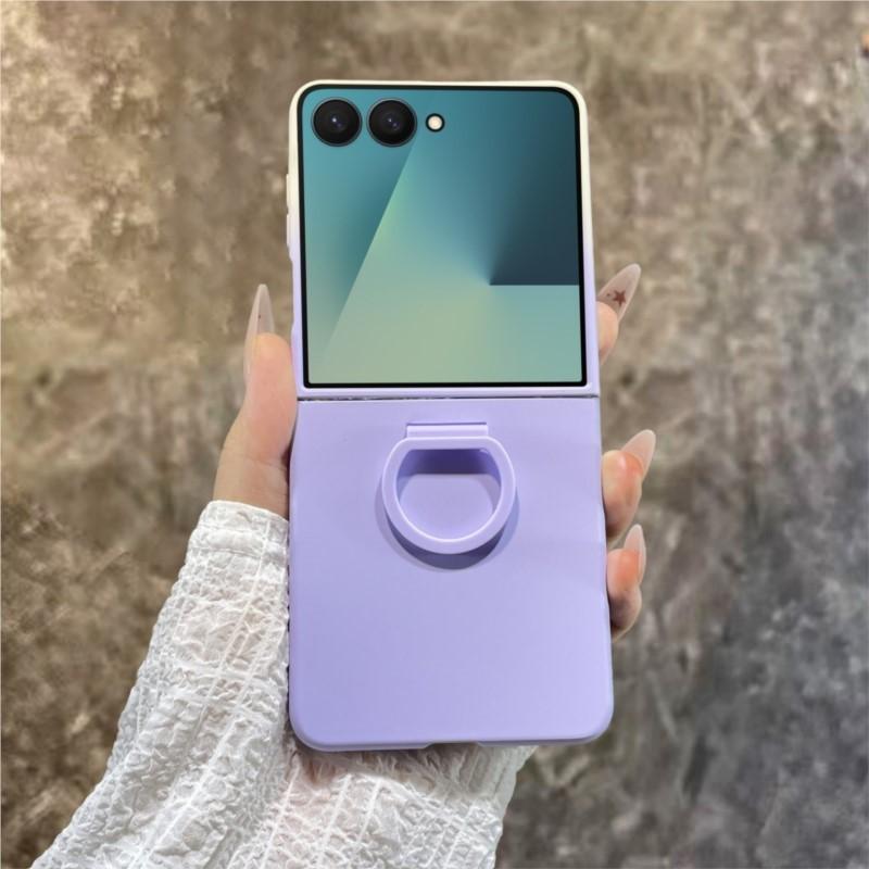Matte Farbe Fingerringhalter Hülle Für Samsung Galaxy Z Flip 7 6 5 Schutz PC Hartschale Galaxy Z Flip 7 FE 7FE Rückseite