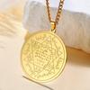 Dawapara King Prophet Solomon Seal Necklace Star of David Religious Protection Amulet Stainless Steel Jewelry