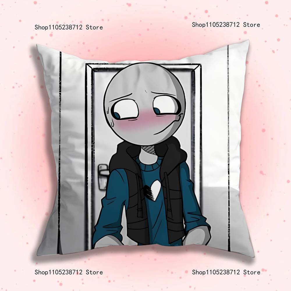 Peter Y-Your B-Boyfriend Pillow Covers Cartoon Sofa Decorative Home Double-sided Printing Short Plush Cute Cushion Cover