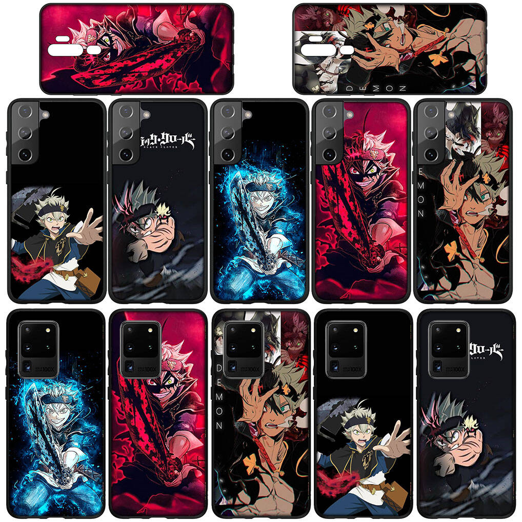 For Samsung Galaxy S25 S24 S23 S22 Ultra FE Plus A17 A37 A57 A56 A55 A06 A16 A15 A36 A26 A35 A05 A25 A54 A34 Phone Case Comics Asta Black Clover Cover