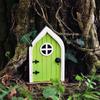 Cute Miniature Fairy Gnome Window Door Figurines Elf Home Yard Art Garden Sculpture Statues Decor Tree Sculpture Window Door