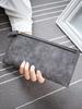 Vintage Frosted Long Wallet: Women's Large Capacity Zipper Clutch with Card Holder and Copper Zipper  