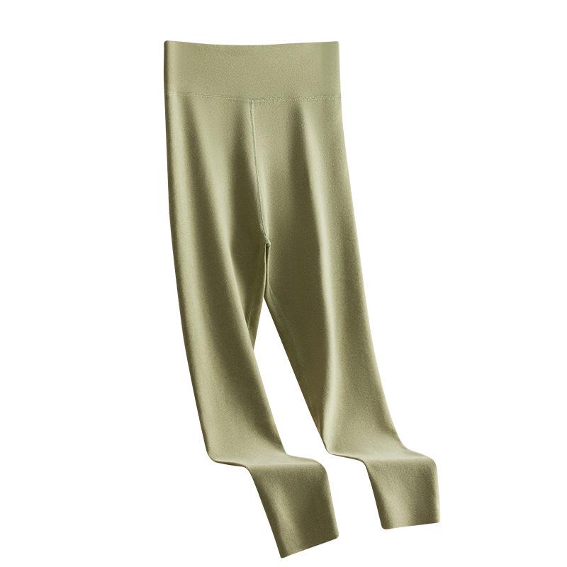 Damen Leggings mit hohem Bund, nahtlos, Bauchkontrolle, Kaschmirseide - Dick, warm, Übergröße für Herbst & Winter