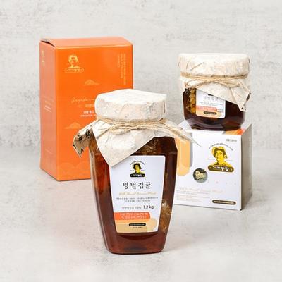 Domestic Premium Natural Honey Jar Honeycomb Gift Set 1 Pcs 600g