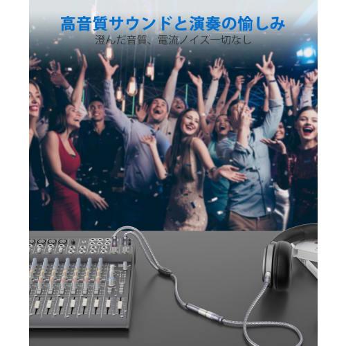 SOUNDFAM 60cm 1/4" Splitter Cable, Microphone Splitter 1 Female to 2 Male TRS 1/4" Splitter 6.35mm Stereo Female to Dual 6.35mm Male Female - Gray