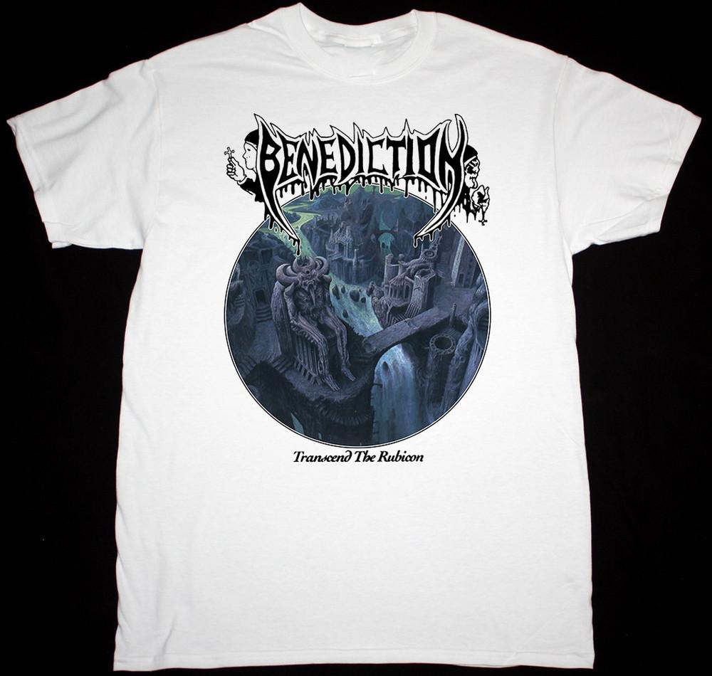 BENEDICTION TRANSCEND THE RUBICON Белая Унисекс Футболка Все Размеры AR915 Унисекс Футболка XXL