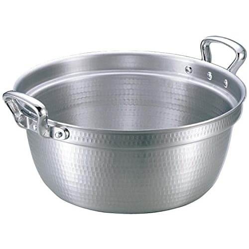 Akao Aluminum DON Hammered Round Pot, 42cm, Aluminum Alloy, Aluminum Die-Cast Handle, Japan, AEV02042