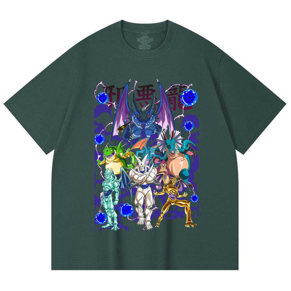 230 Gsm 100% Cotton Dragon Ball V38 Dragons Print Unisex Heavy Cotton T Shirt