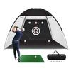 Golf Practice Net - Divit GN1 - Cage 304×183×213 Cm - Synthetic Turf Mat - Black