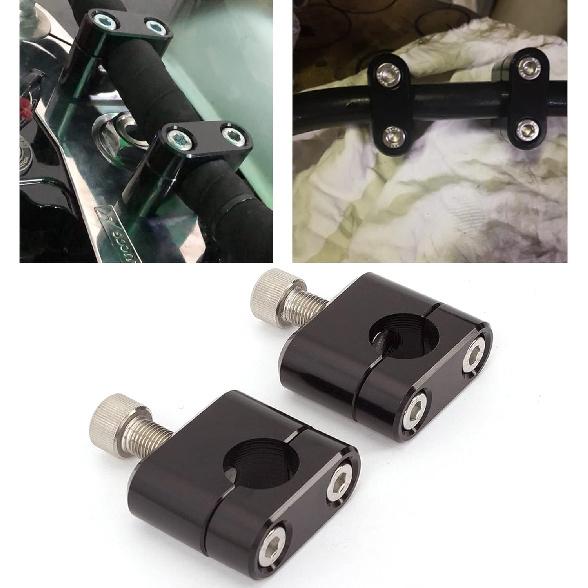 

7/8 22mm Standard HandleBar Handle Fat Bar Riser Mount Clamp Adaptor Universal Motorcycle Pit Dirt Bike Racing ATV CNC 22mm чёрный