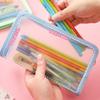 A6 Sticker Storage Bag Zipper Design Pencil Case Multi-functional Bill Storage Bag  Gift
