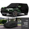 210T Waterproof Car Covers Custom Fit For Rivian R1S 2022-2025 All Weather With Zipper Door Snow Rain Dust Hail Protection