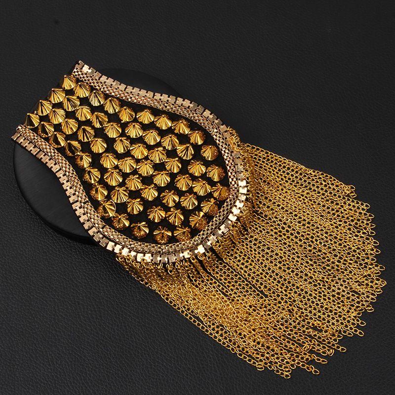 

K-стиль Мужское и Женское Украшение Британский Ретро Маленький Костюм Эполет Длинная Кисточка Мода Преувеличенные Клепки Детское Выступление B-21