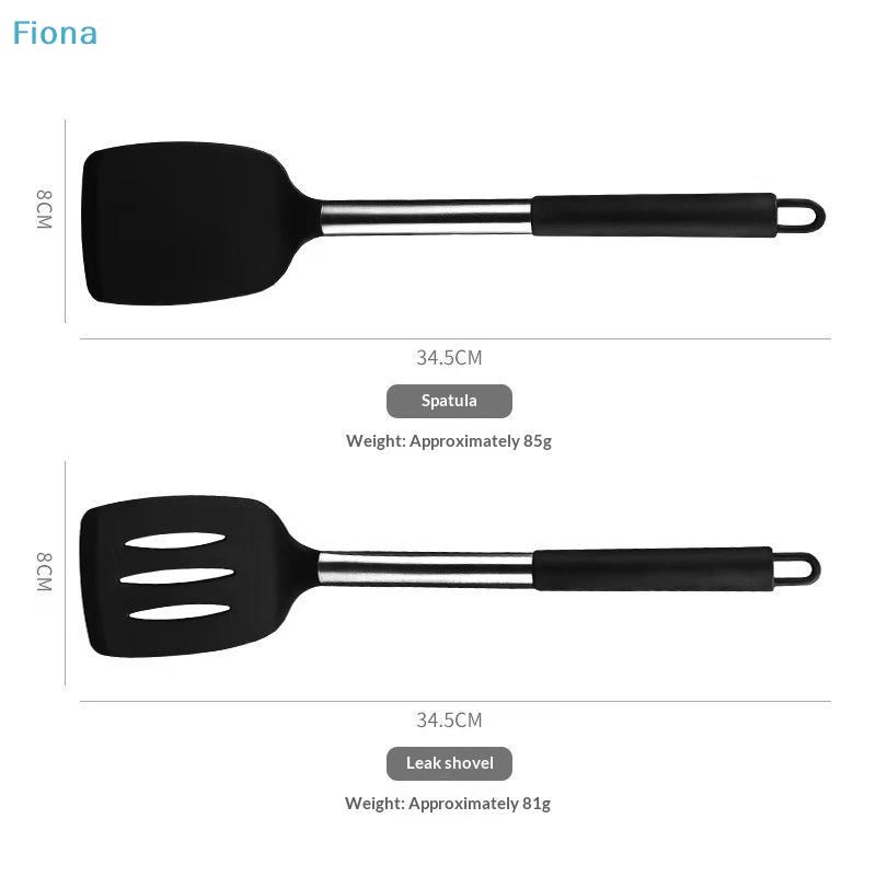 1/2Pcs Silicone Spatula Set,Heat-Resistant Solid & Slotted Turner with Stainless Steel Handle, Non-Stick Kitchen Utensils