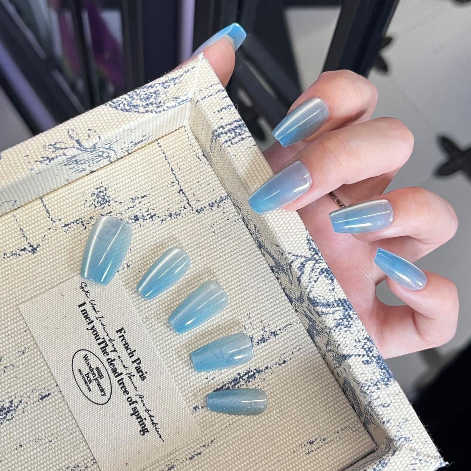 

Градиєнтні золотисті фольговані знімні наклейки для нігтів - Осінньо-зимова колекція