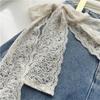 Lace Wrap Belt for Women, Adjustable Waist Scarf with Scalloped Edge and Long Ties, Lightweight Accent for Dresses, Blouses and Jeans