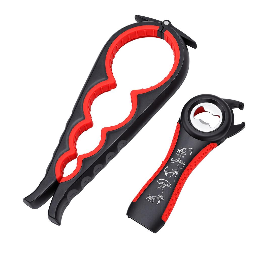 2 Pack Universal Jar Opener Bottle Opener Multisize Grips Lids 2cm To 8.5cm Non Slip Silicone Handle Easy Twist Opening