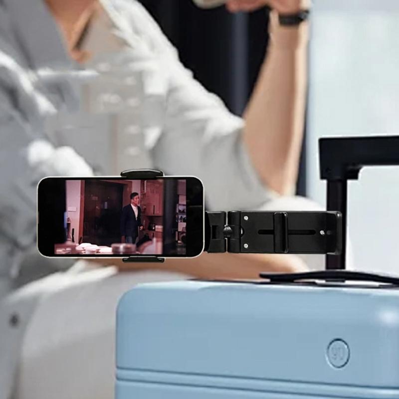 Adjustable Phone Mount with Multi Directional Rotation Travel Phone Holder Stand for Suitcase Desk Travel Accessories