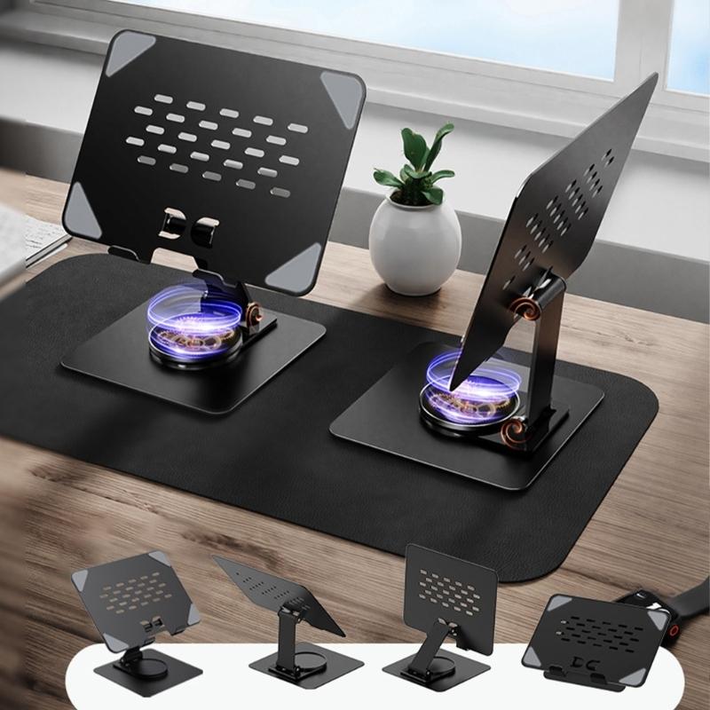 Aluminum Adjustable Tablet Stand Holder with 360 Rotating Base for Drawing Video Conferencing Watching Movie Accessories