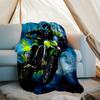 Off-road Motorcycles Theme Printed Blanket - Perfect for Couch, Bed, Travel & Outdoor Use | Machine Washable, Cozy & Durable.