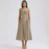 LYRIA Elegant A Line Midi Dress New Arrivals Halter Sexy Holiday Party Dresses Summer Women's Clothing Wholesale
