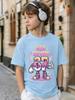 Six Seven 67 Italian Brainrot Funny Kids Short Sleeve T Shirt Summer Crewneck Cute Cartoon Hot Age 3-14 Boys Girls