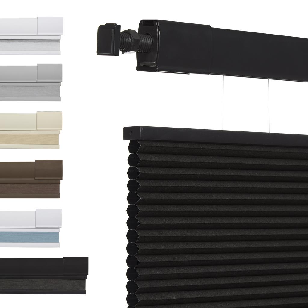 No Tools No Drill Top Down Bottom Up Honeycomb Blinds for Windows, 1" Cell Fabric Cordless Thermal Insulated Noise Reduction