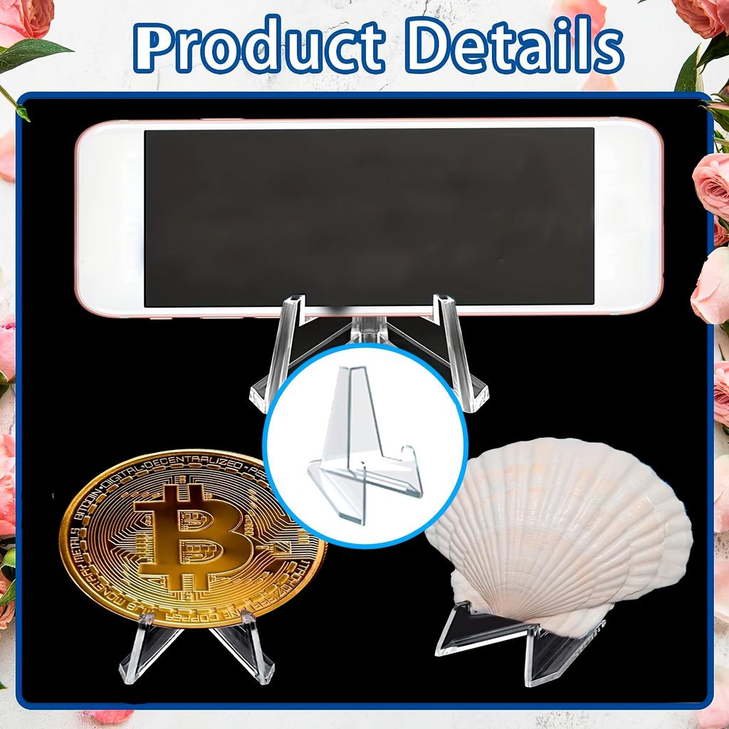 40pcs Clear Acrylic Card Display Stands - Adjustable Easel Holders for Sports Cards, PSA Graded Cards, Baseball Cards