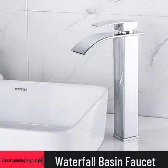 Hot & Cold Dual Use Waterfall Bathroom Sink Faucet