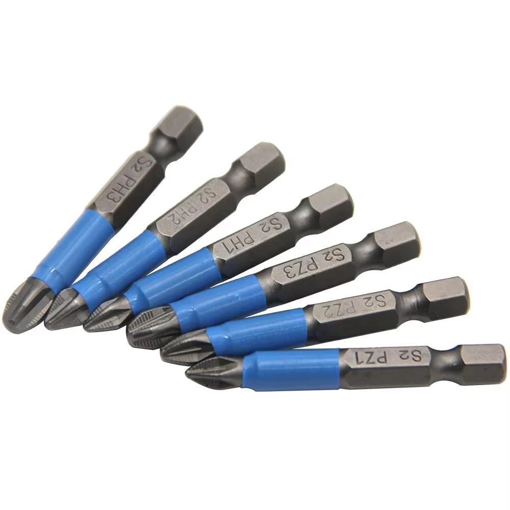 Tool Set 6Pcs Hexagonal Handle Anti Skid Electric Screwdriver Woodworking Cross Screwdriver PH1 PH2 PH3 PZ1 PZ2 PZ3