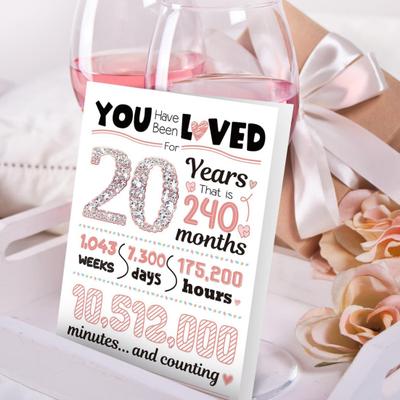 Carte d'anniversaire 10 13 15 17 18 20 30 35 40 50 ans Carte de vœux d'anniversaire pour fille Cadeaux d'anniversaire pour fille nièce