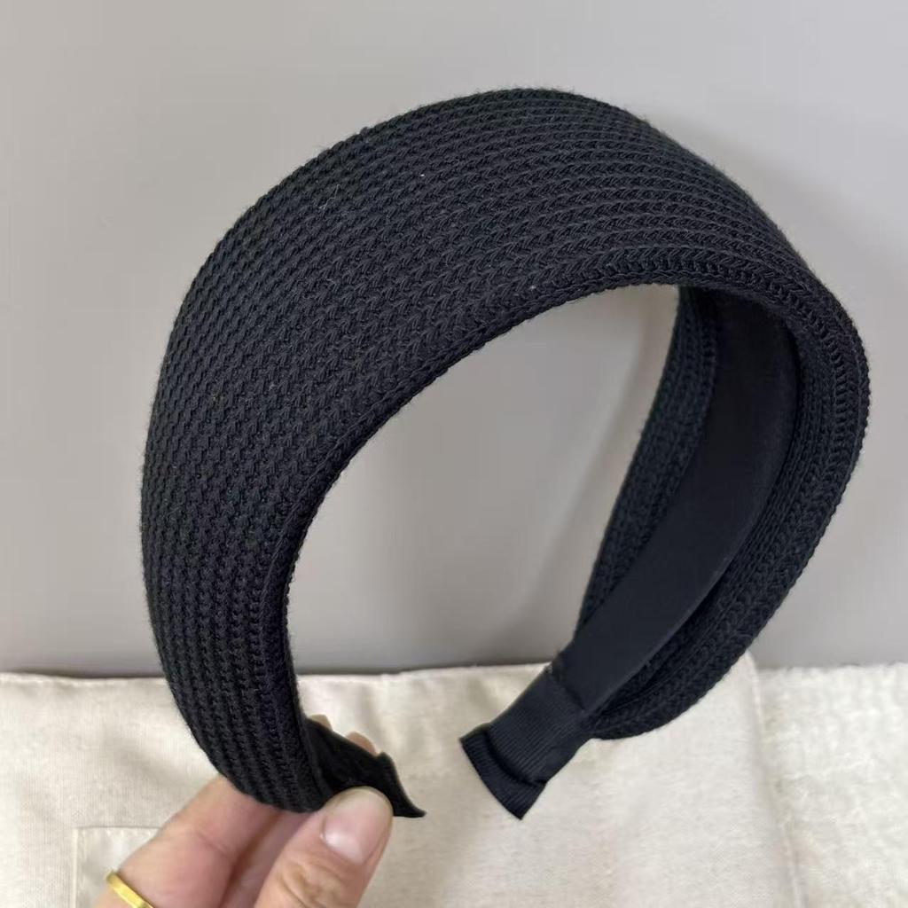 Yi Mengling Graues Gestricktes Stirnband: Stilvolles, breites, fitnessfreundliches Haaraccessoire für Frauen