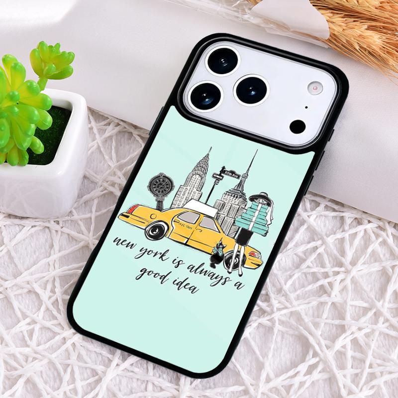 New York City print Shockproof Phone Case for iPhone 17 Air 16e 15 11 12 14 13 Pro Max Cover Coque