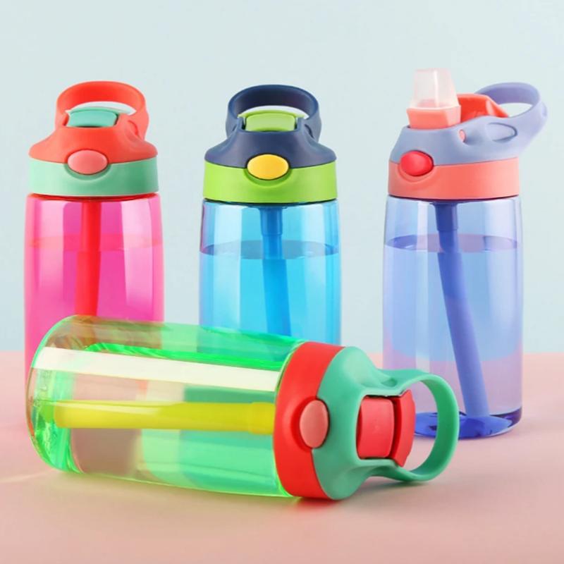 480ml butelka na wodę ze słomką dla dzieci dziewczyny przenośne butelki podróżne siłownia Fitness sportowy kubek letnia butelka na sok z zimną wodą