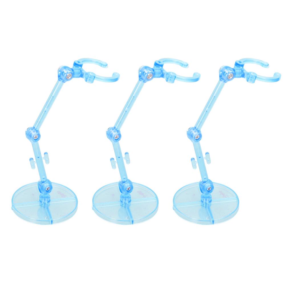 10PCS Action Figure Stand Plastic Translucent Doll Model Support Display Holder Base for 6 Inch Dolls Blue