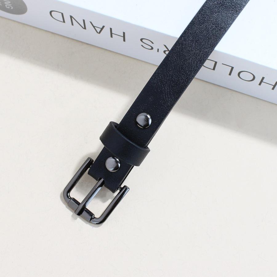 Casual Pin Buckle Belt Student Simple Jeans Decorative Fine Caramel Belt Ladies