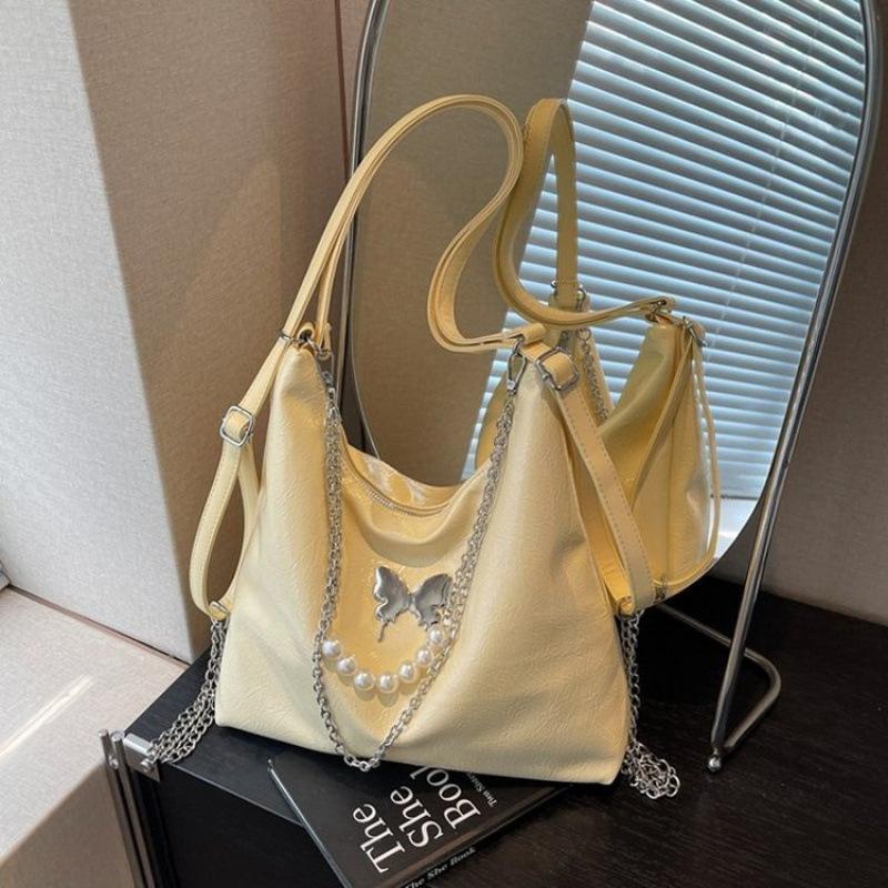 Summer New High-End Silver Underarm Bag Women'S Exquisite Chain Shoulder Bag Commuter Backpack