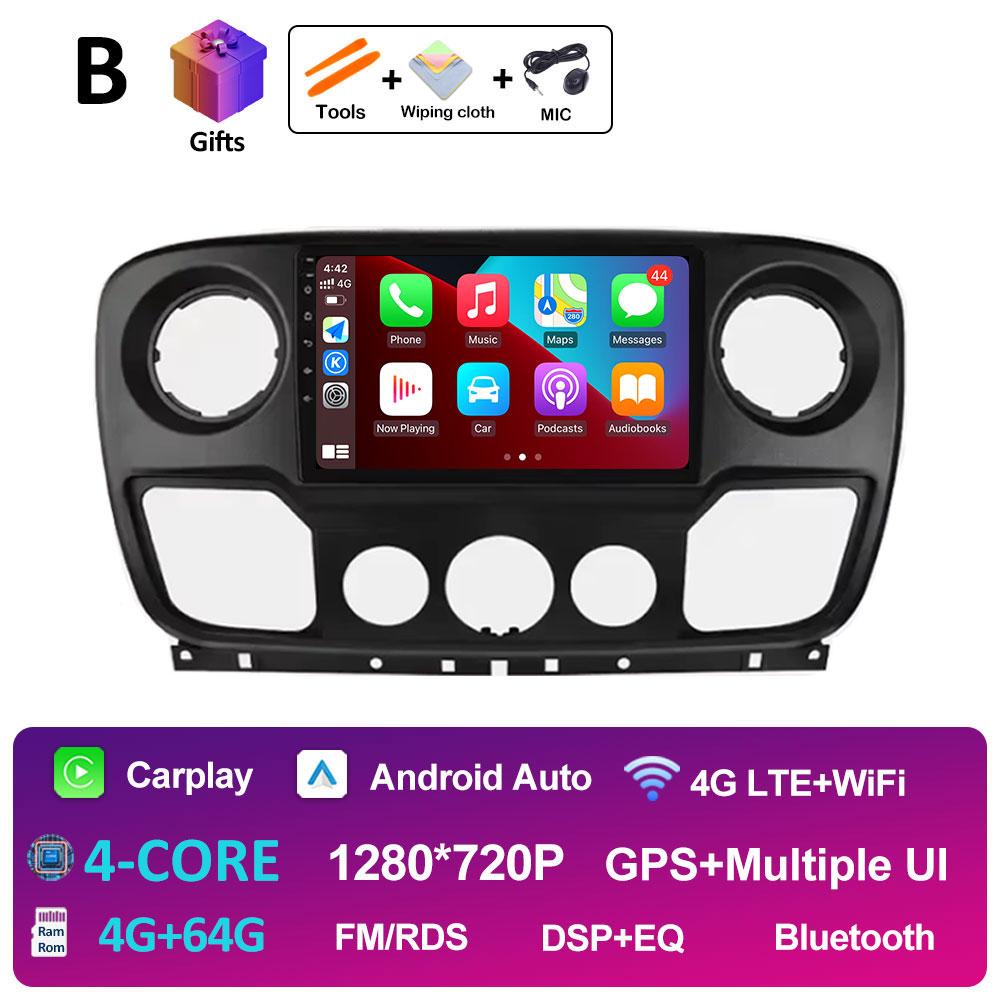 For Renault Master Lll 3 2011 - 2021 GPS Navigation Car Radio Video Multimedia Player Android 14 WIFI Wireless Carplay Head Unit