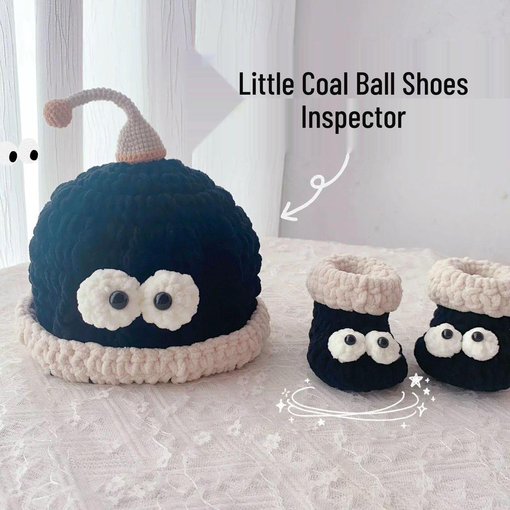 Little Prince Wool Hat & Pig DIY Crochet Baby Shoes Gift Set