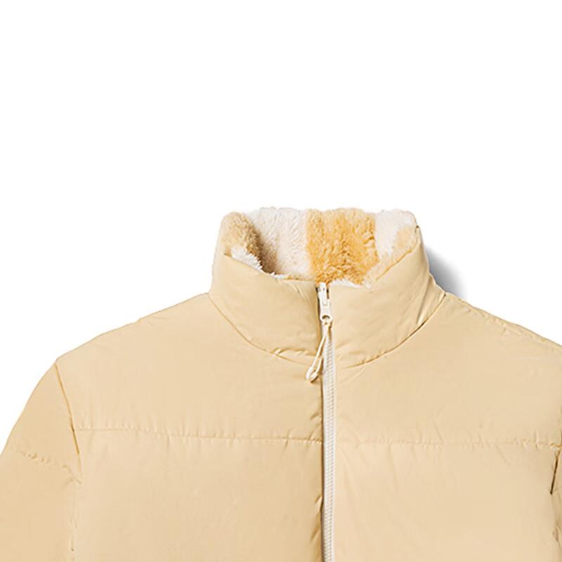 Vans Checkerboard Stand Collar Warm Reversible Jacket Women Jacket Off-White VN000F8YDJR