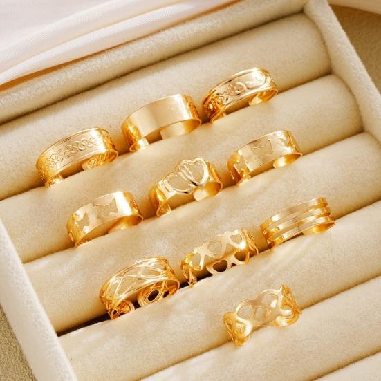10ks Nastavitelná sada prstenů na prsty u nohou Vintage design Srdce a list Šperky na nohy na plážovou dovolenou pro ženy Hypoalergenní Nerezavějící Boho doplňky
