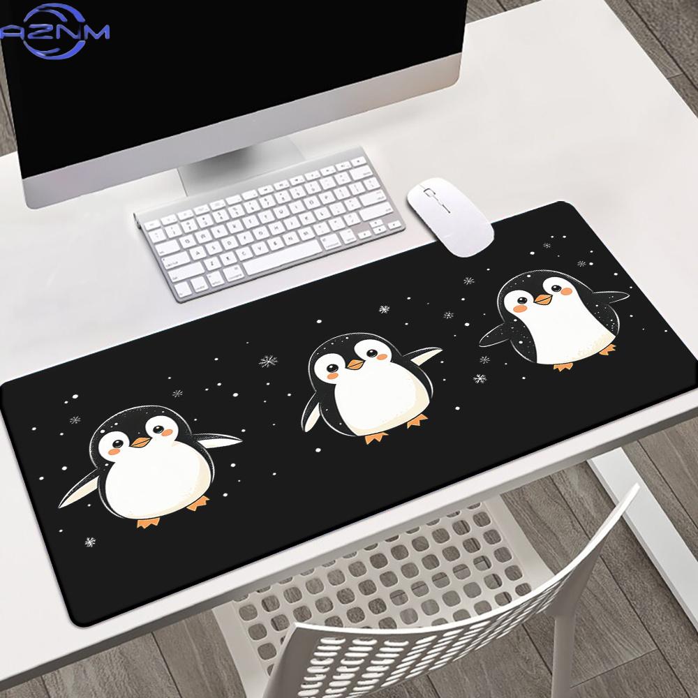Brand Simple Penguin Mouse Pad Iron Art Gaming Mat Anti Slip Rubber Office Desk Mat For Laptop PC Keyboard Accessories