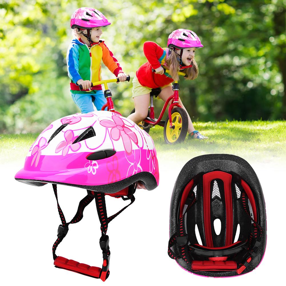 Kids Children Sakura Cycling Bicycle Skating Balance Scooter Baby Sports Safety Head Protective Helmet